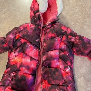 Girl’s 7-8 Pink Galaxy Winter Coat